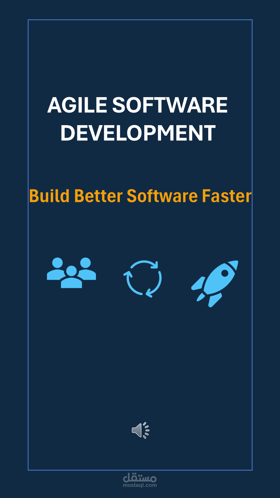 Educational Agile Software Development Presentation Design for YouTube & Training
