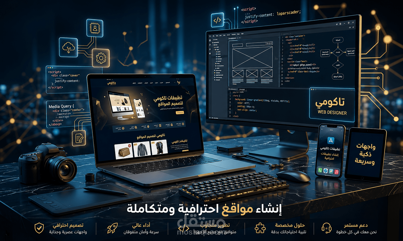 تصميم واجهات موقع تجارة إلكترونية عصري ومتجاوب