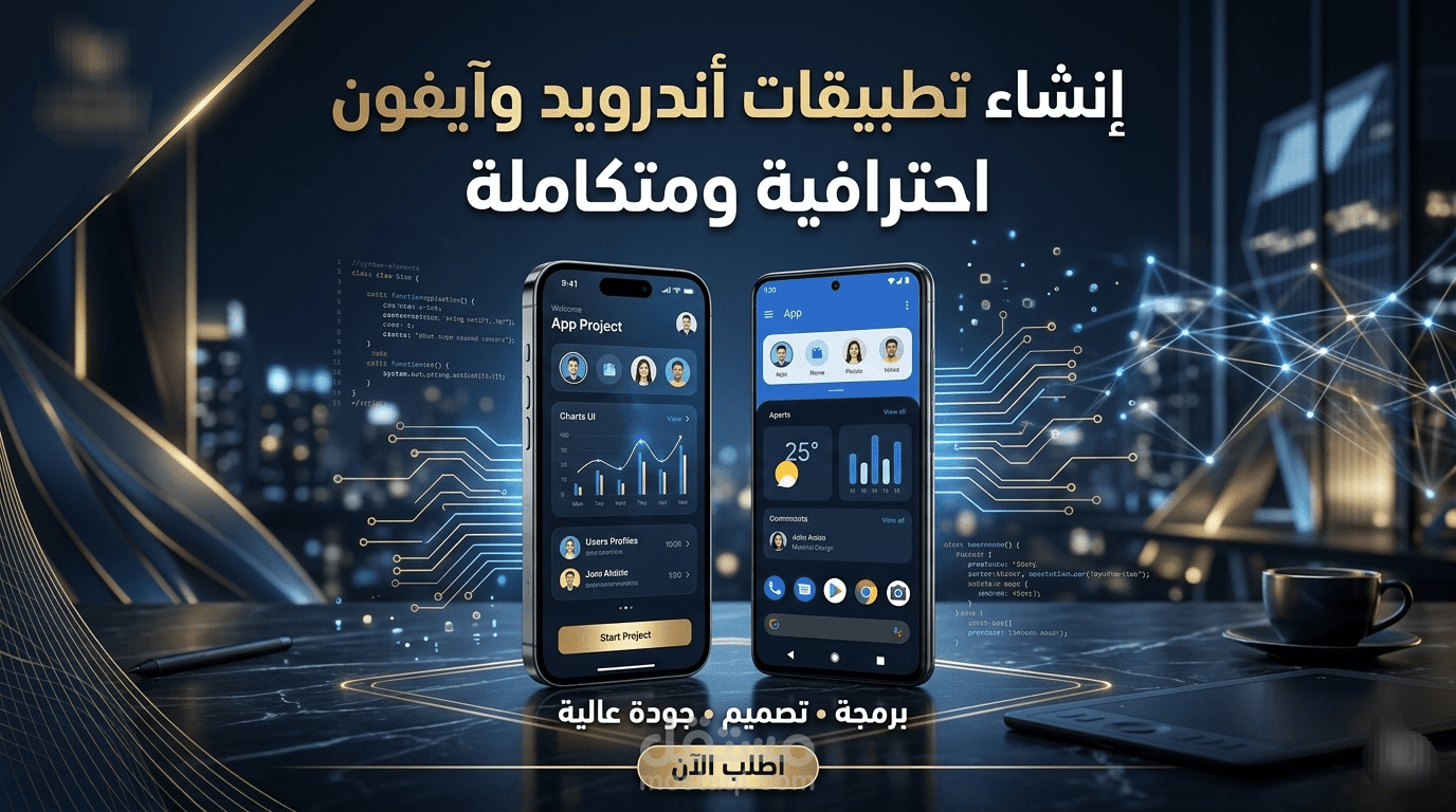 تصميم واجهات تجريبية لتطبيق محادثة وشات فوري (UI/UX)