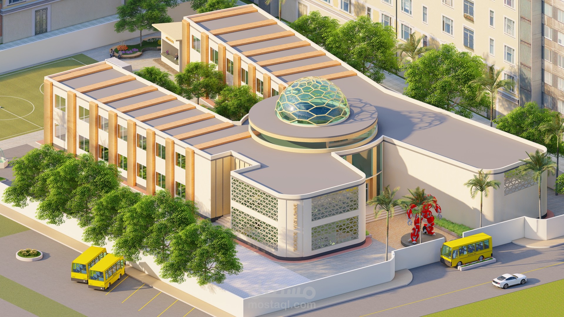 تصميم مدرسة ثانوي تكنولوجية