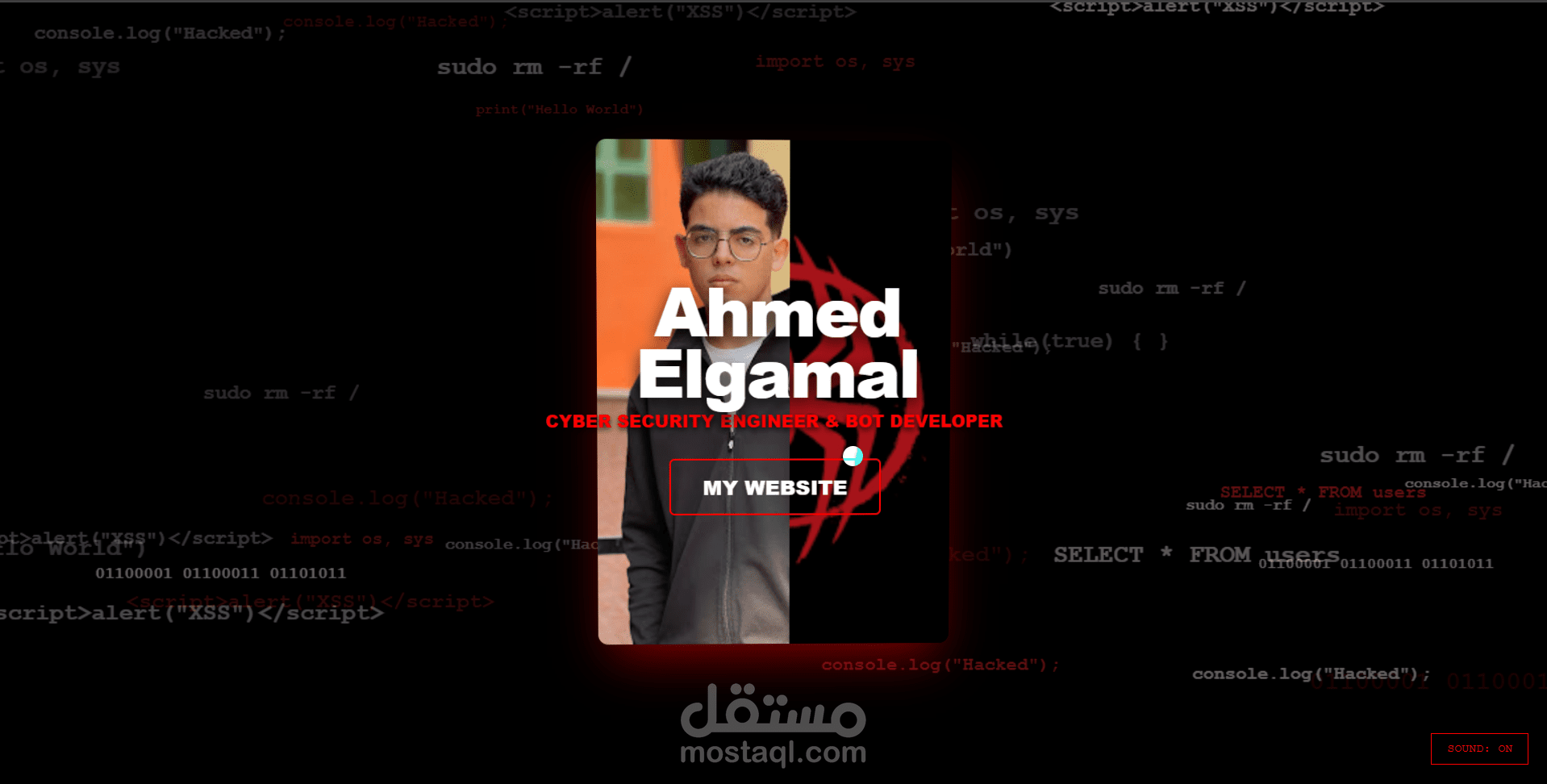 موقع شخصي portfolio