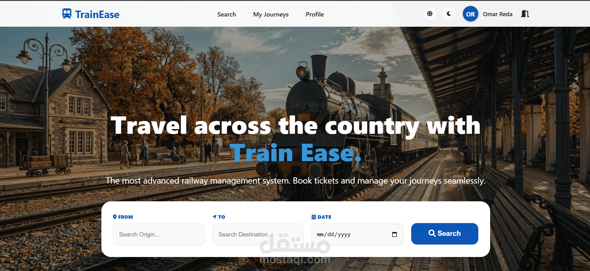 تطوير Backend لنظام حجز وتتبع رحلات القطارات