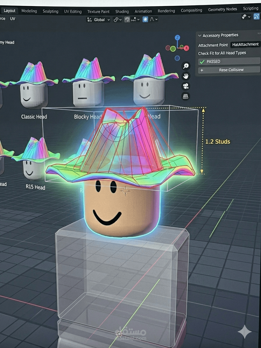 قبعات روبلكس 3d