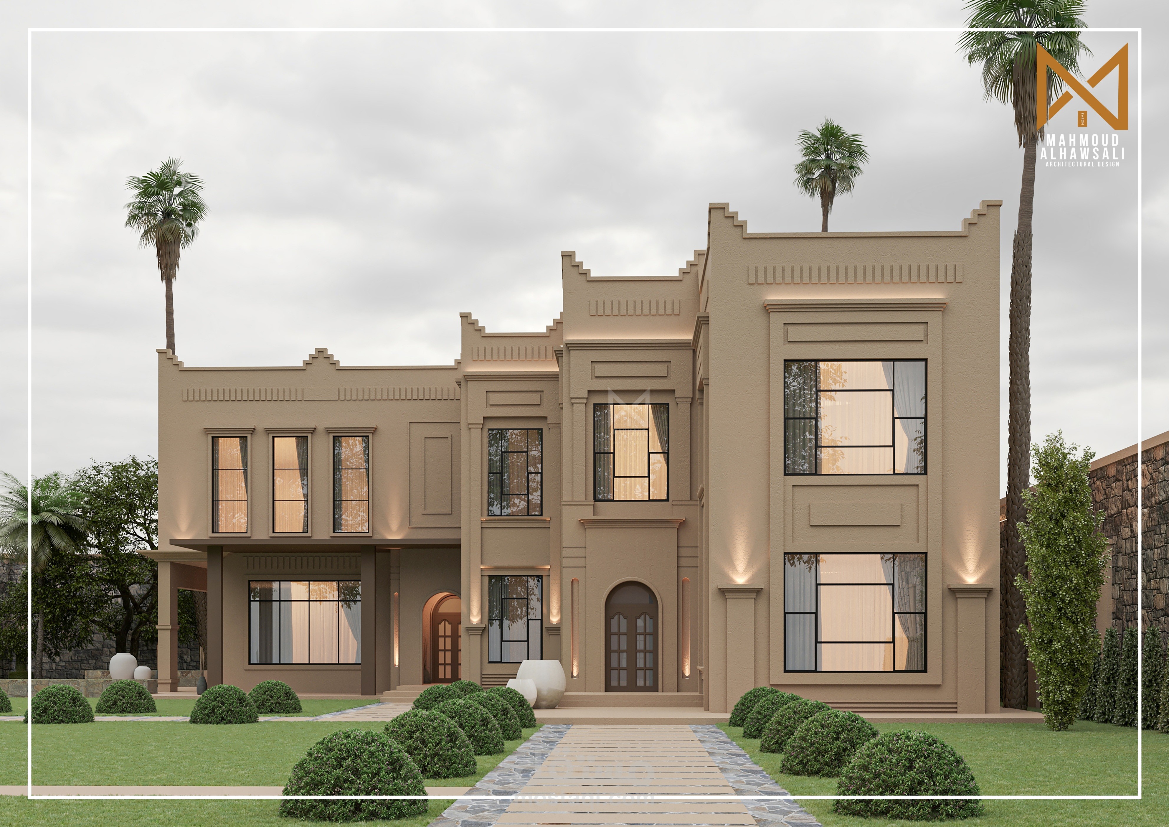 تصميم واجهات فلل سكنية حديثة في السعودية.
