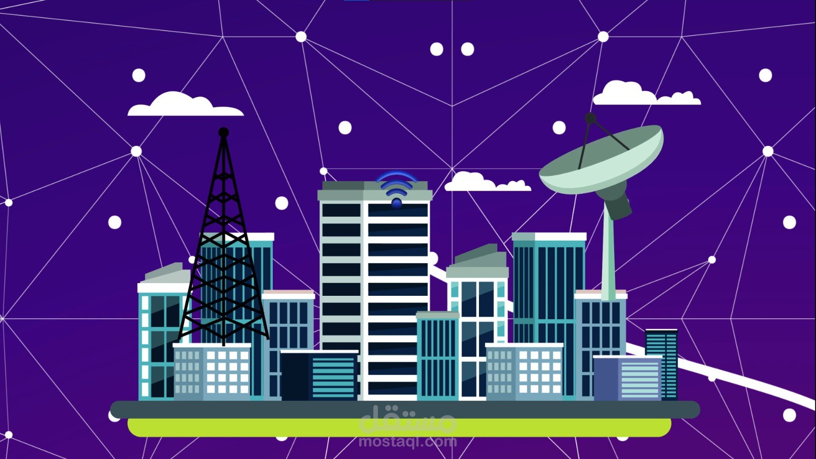 شرح آلية عمل الإنترنت باستخدام الموشن جرافيك