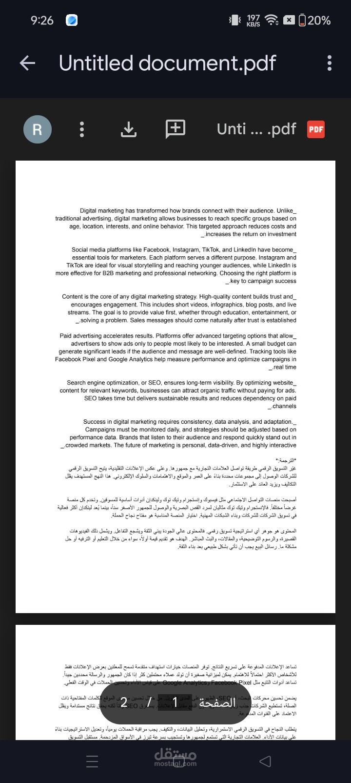 ترجمه نص تسويقي عن استراتيجيات السوشال ميديا و الاعلانات الرقميه 370 كلمه من الانجليزيه للعربيه