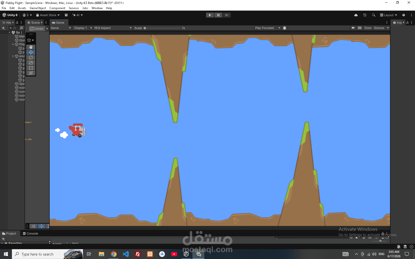 طوير لعبة طيران وتفادي عقبات ثنائية الأبعاد | Unity 2D Flappy Flight Game