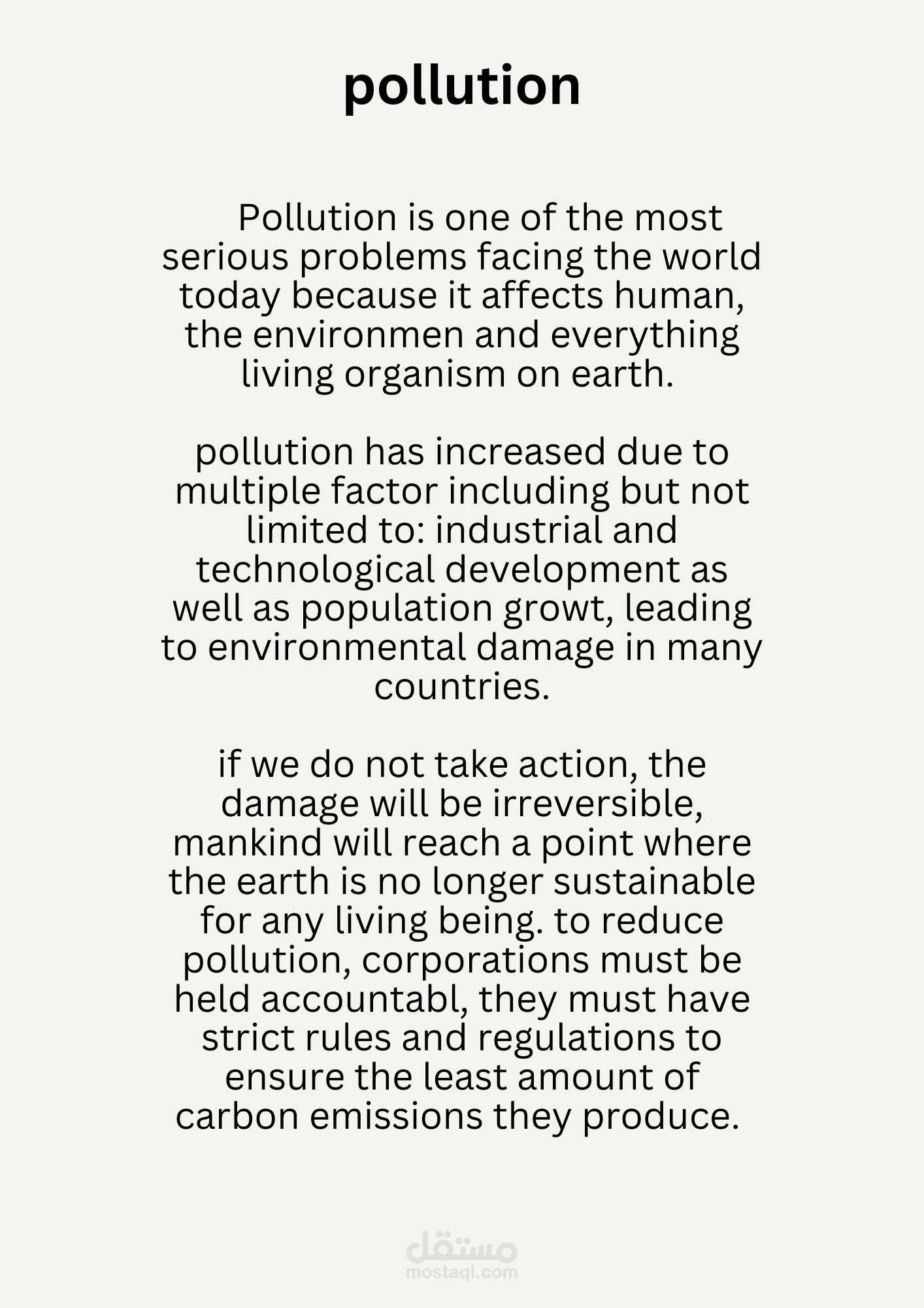pollution