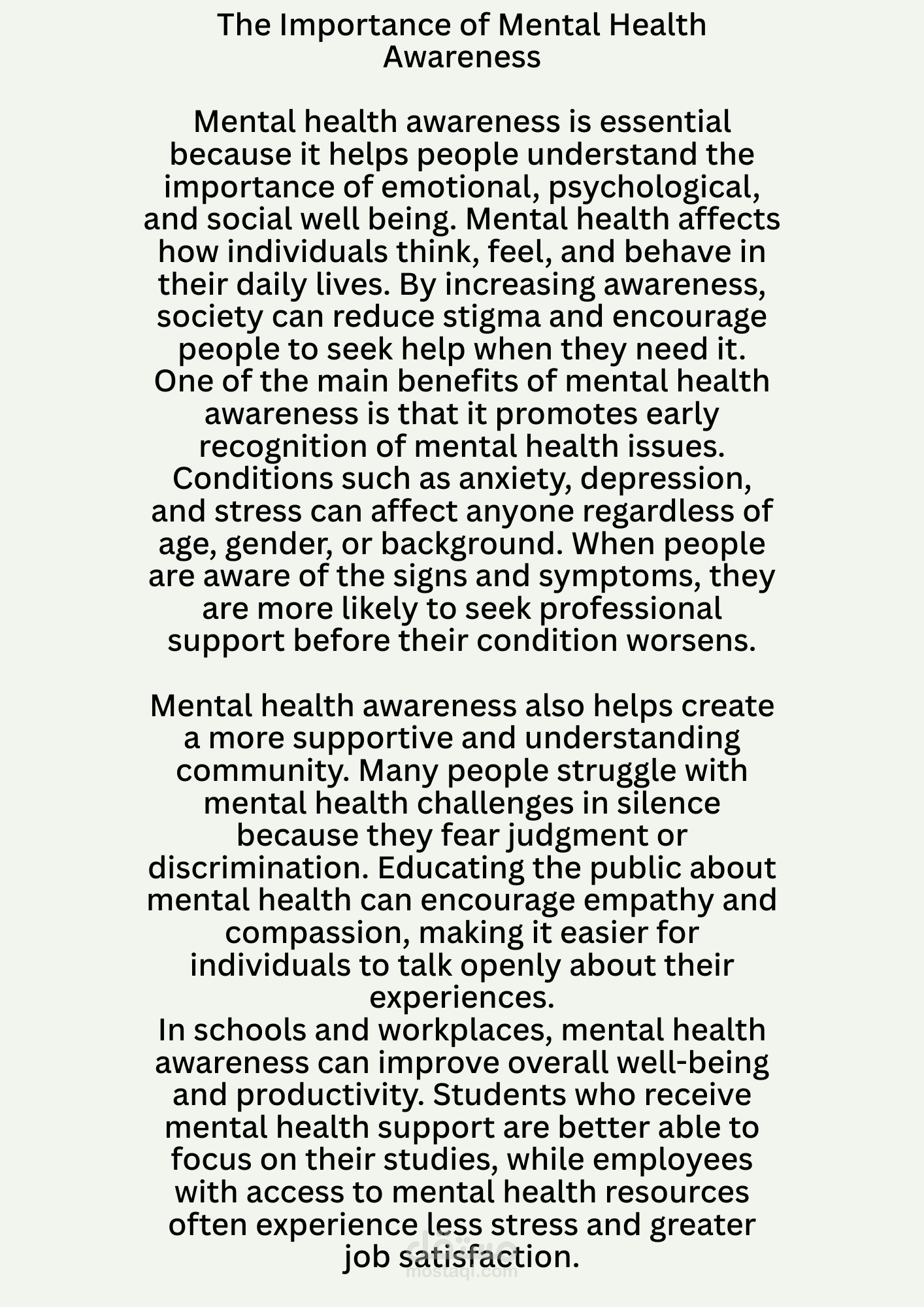 mental health awareness