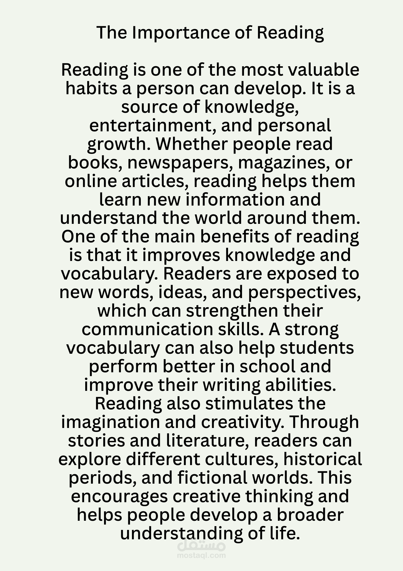 the importance of reading