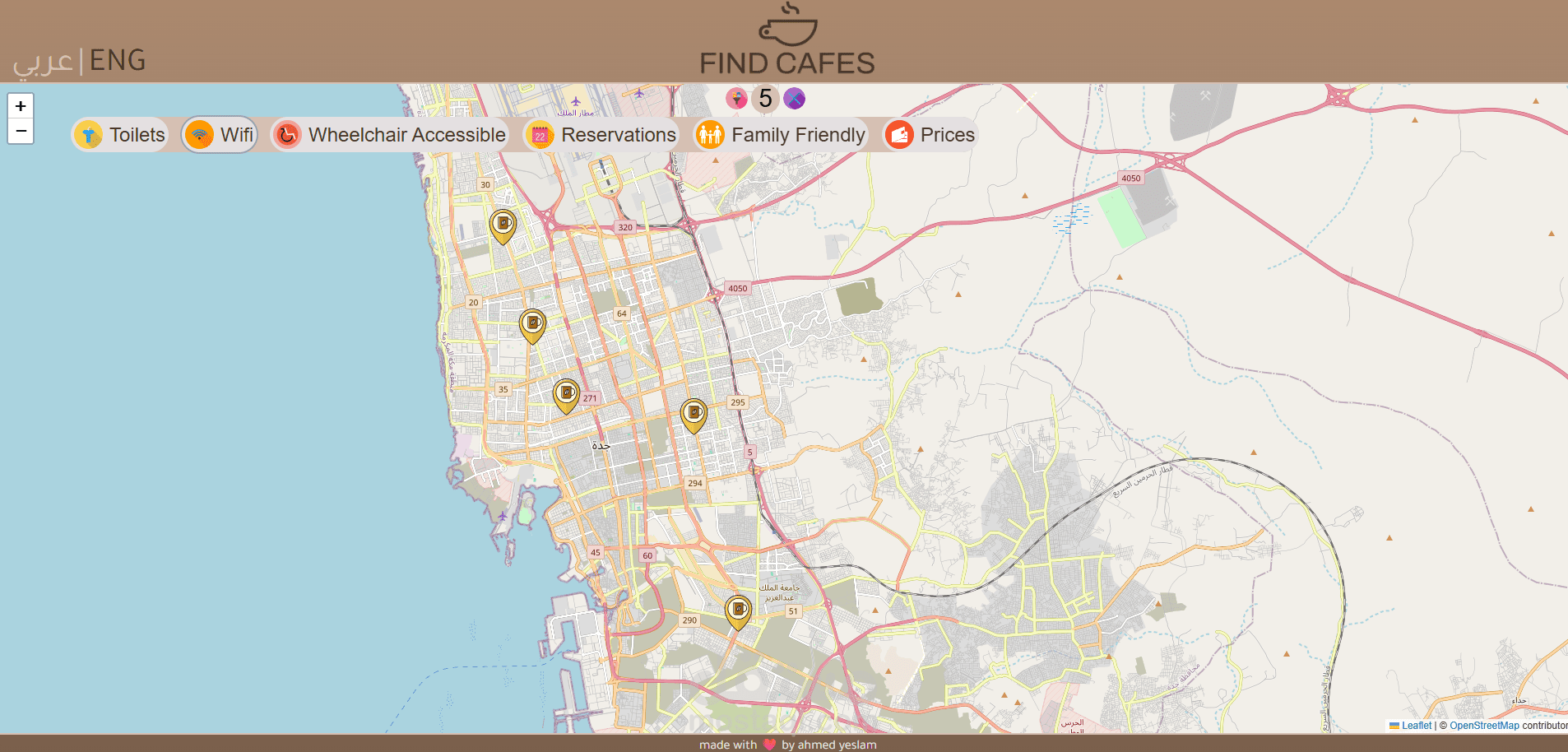 Find Cafes