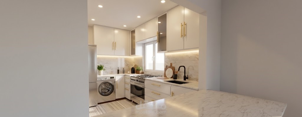 Modern Apartment Kitchen Visualization – AI-Assisted Interior Rendering