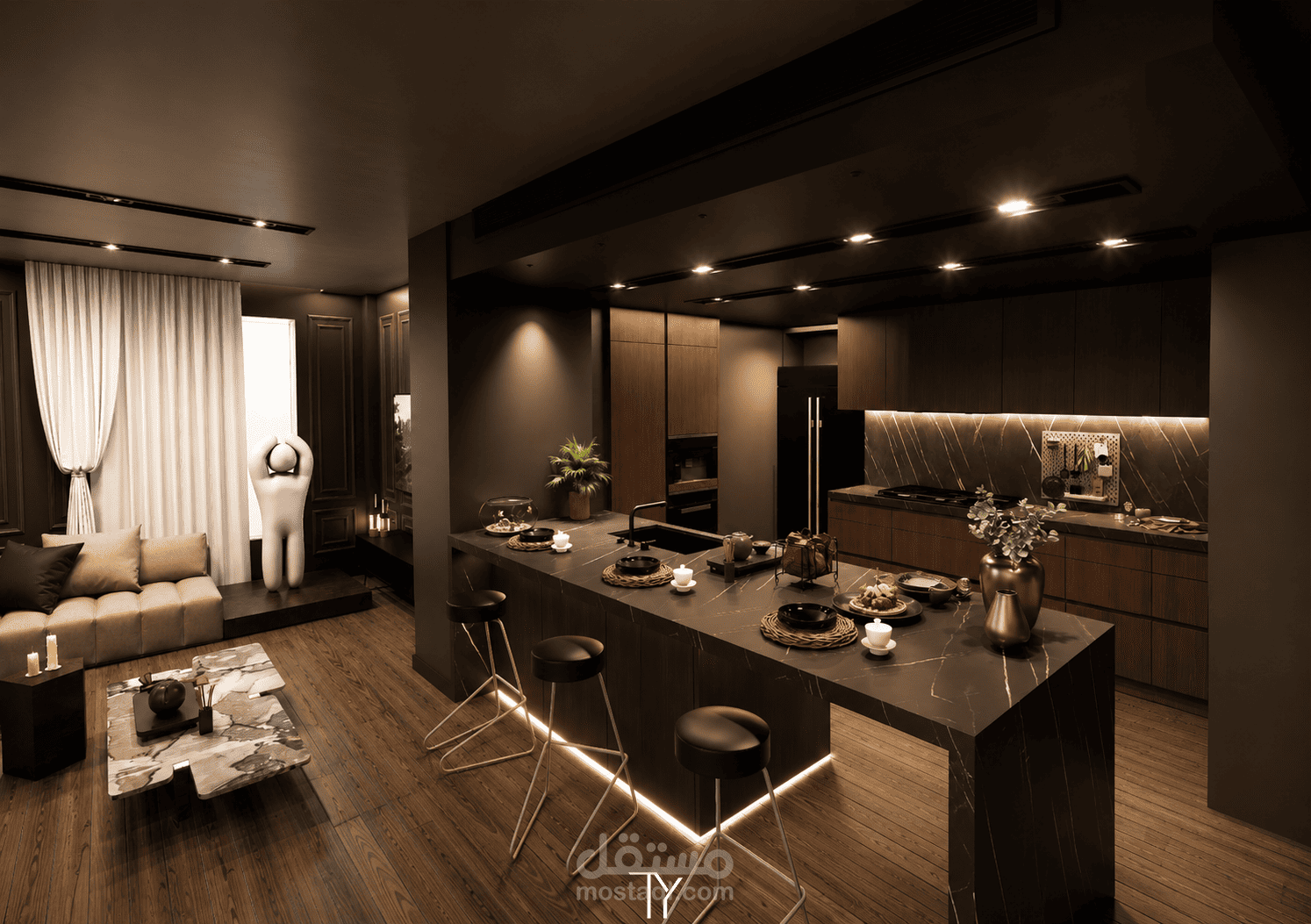 Modern Luxury Interior – 3D Visualization
