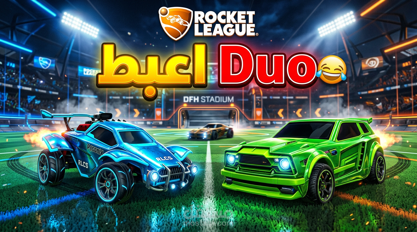 تصميم Thumbnail يوتيوب لعبة Rocket League