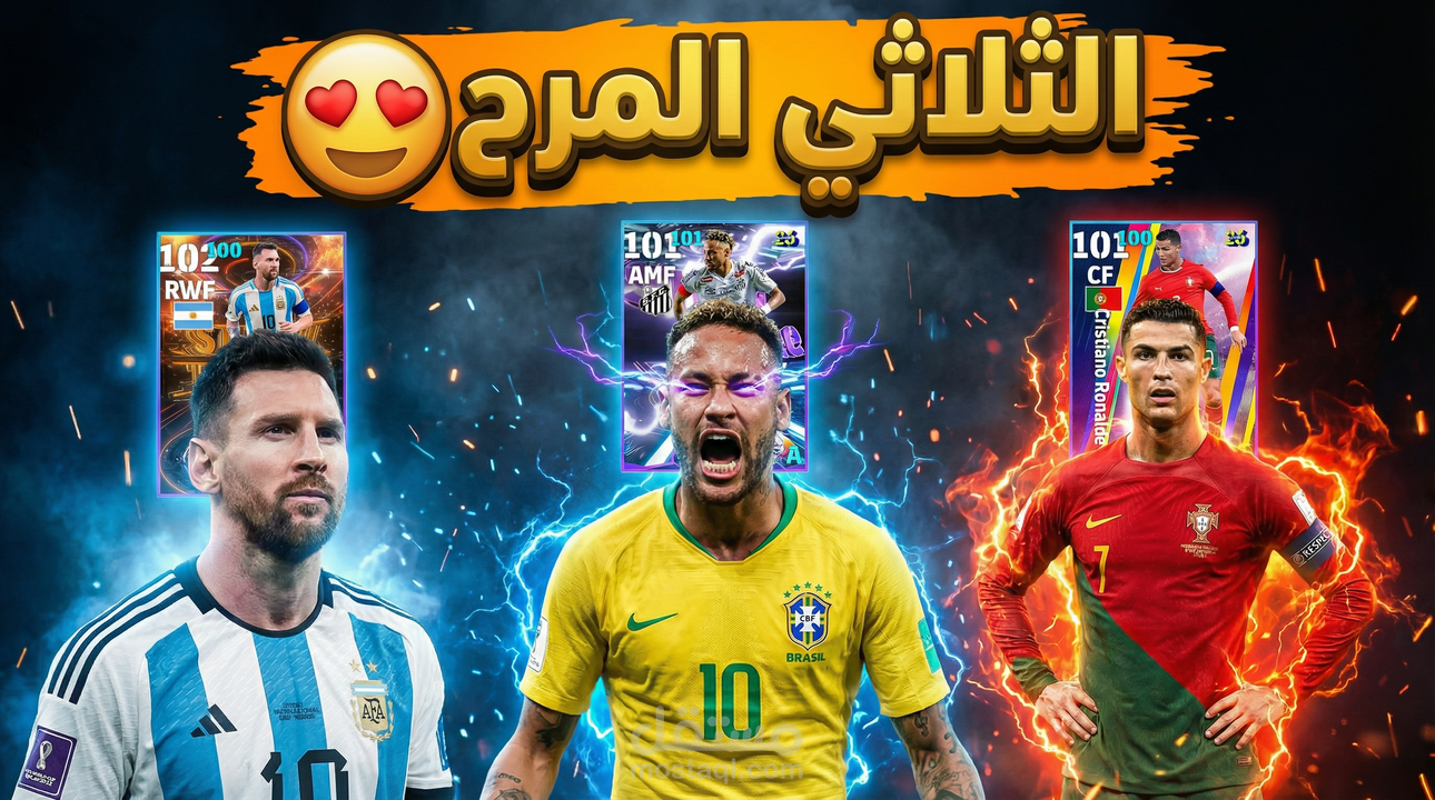تصميم Thumbnail يوتيوب لعبة eFootball