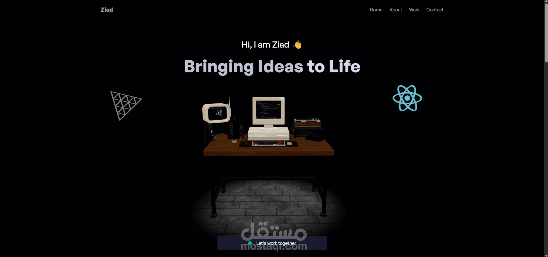 3D Portfolio | بورتفوليو تفاعلي ببيئة ثلاثية الأبعاد