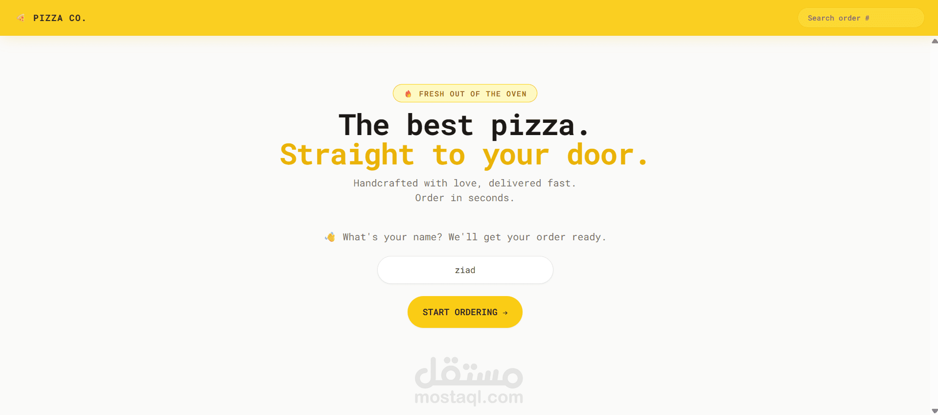 Pizza Co | قالب ويب تفاعلي (Template) لطلب الأكل وتتبع الطلبات
