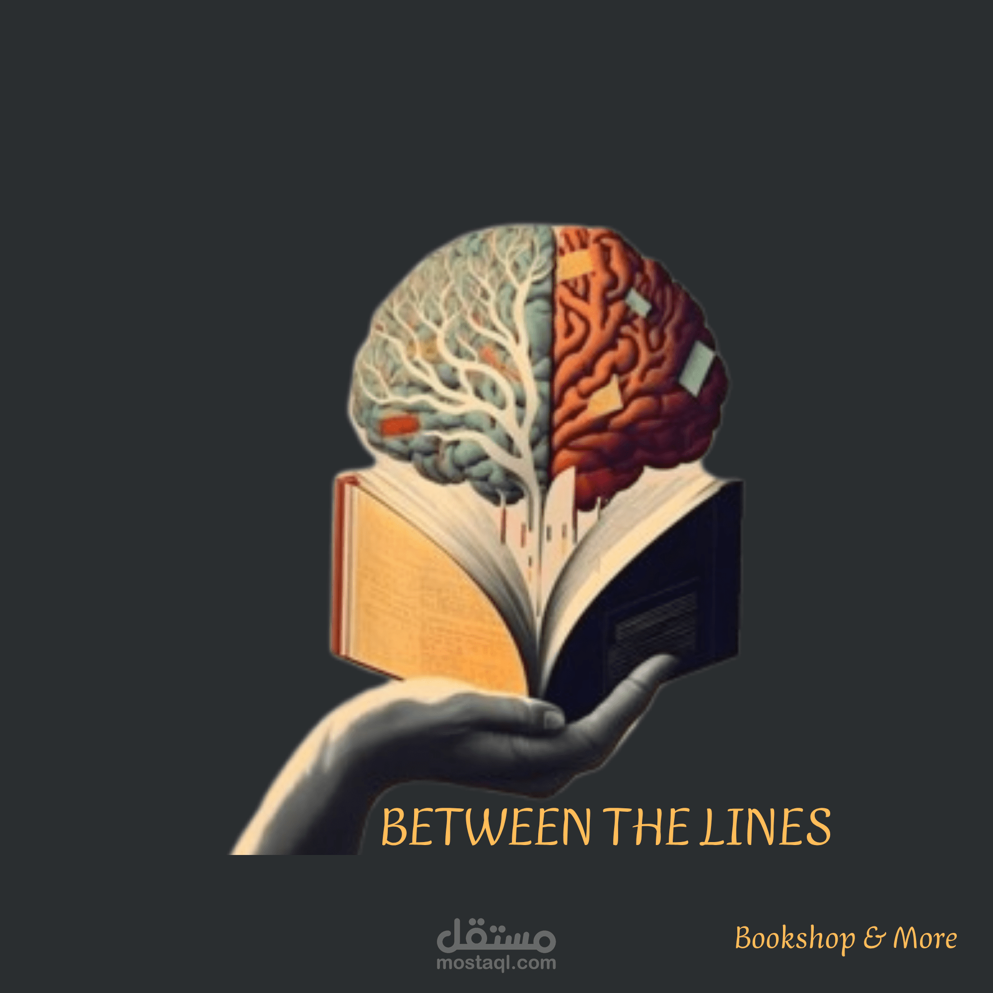 تصميم شعار هوية بصرية لمكتبة "Between the Lines"