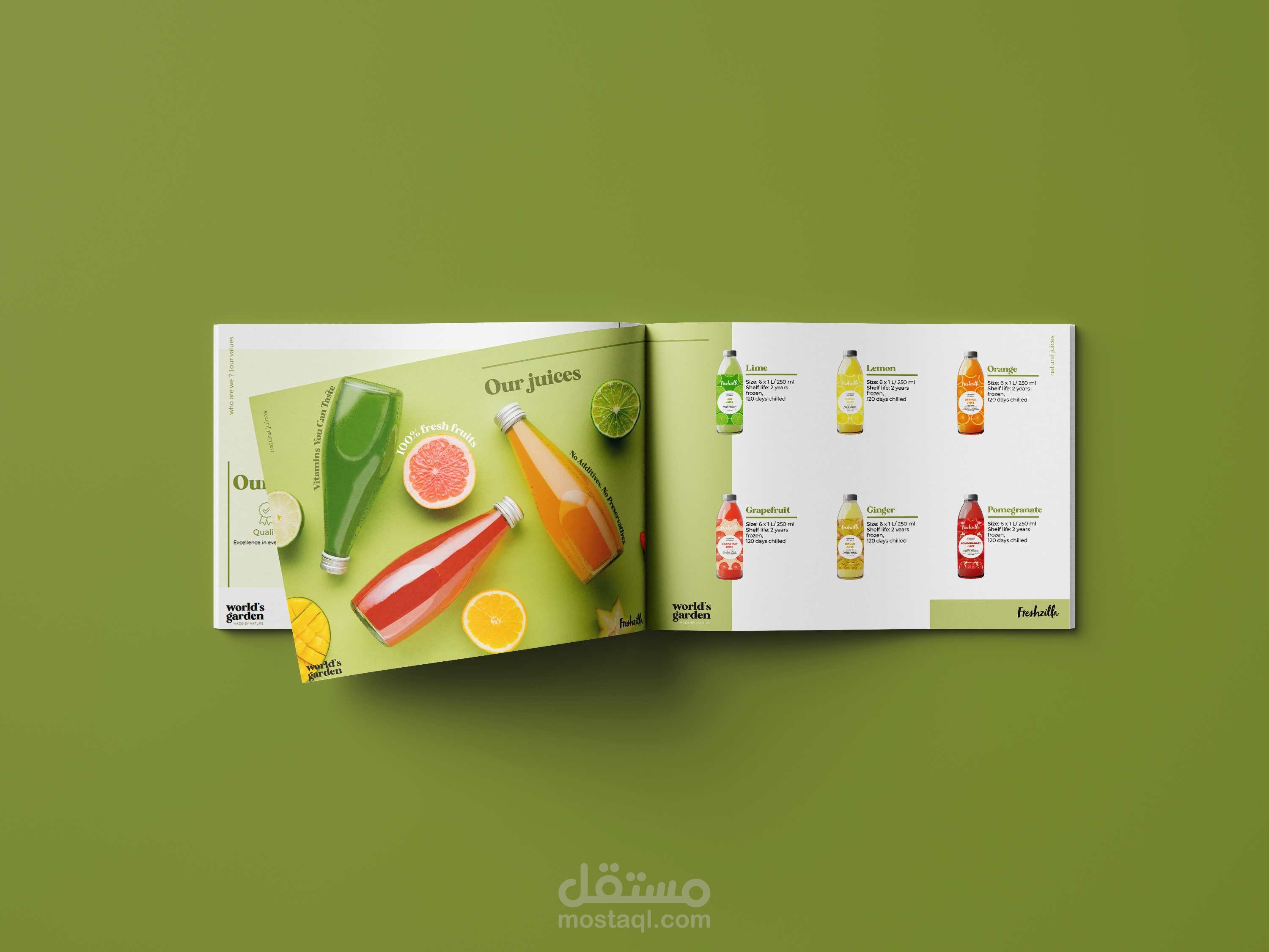 تصميم بروفايل / بروشور احترافي لعلامة Freshzilla