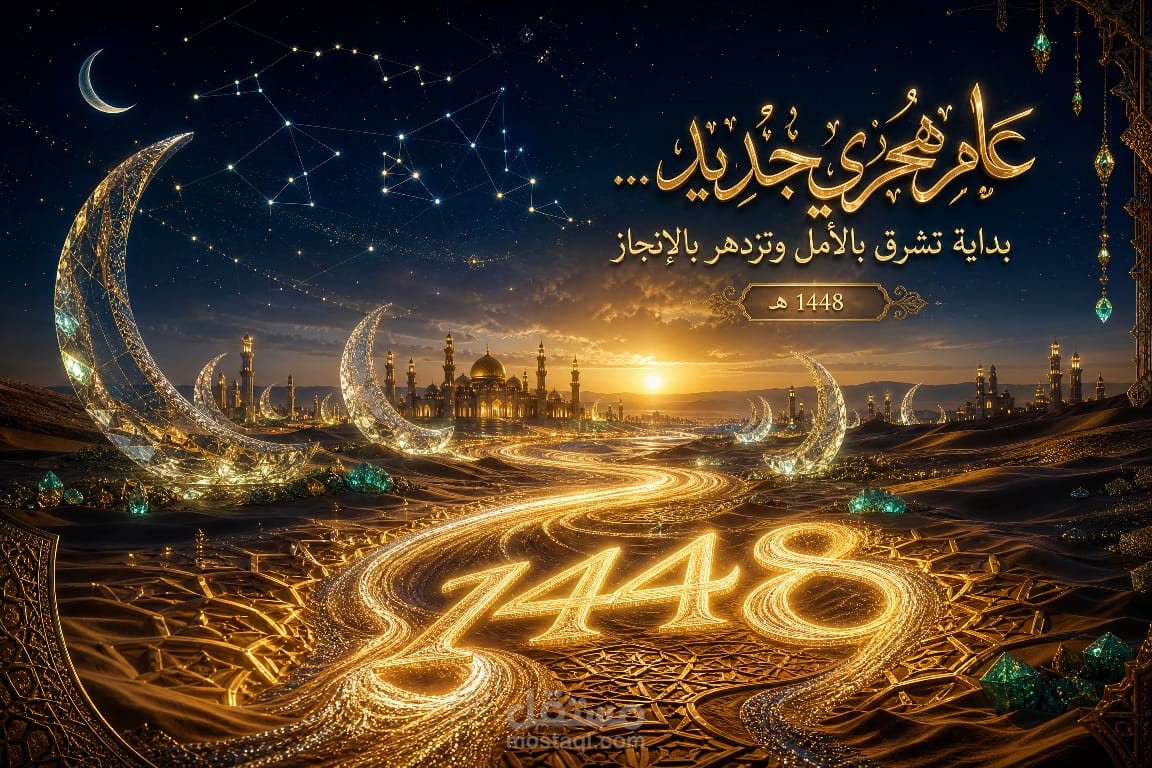 تصميم بطاقة تهنئة وتصميمات إبداعية باللغة العربية باستخدام الذكاء الاصطناعي