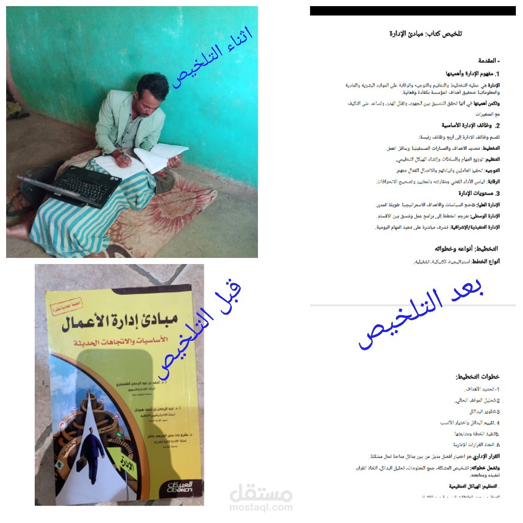 تلخيص كتاب مبادئ إدارة الأعمال في أربع صفحات