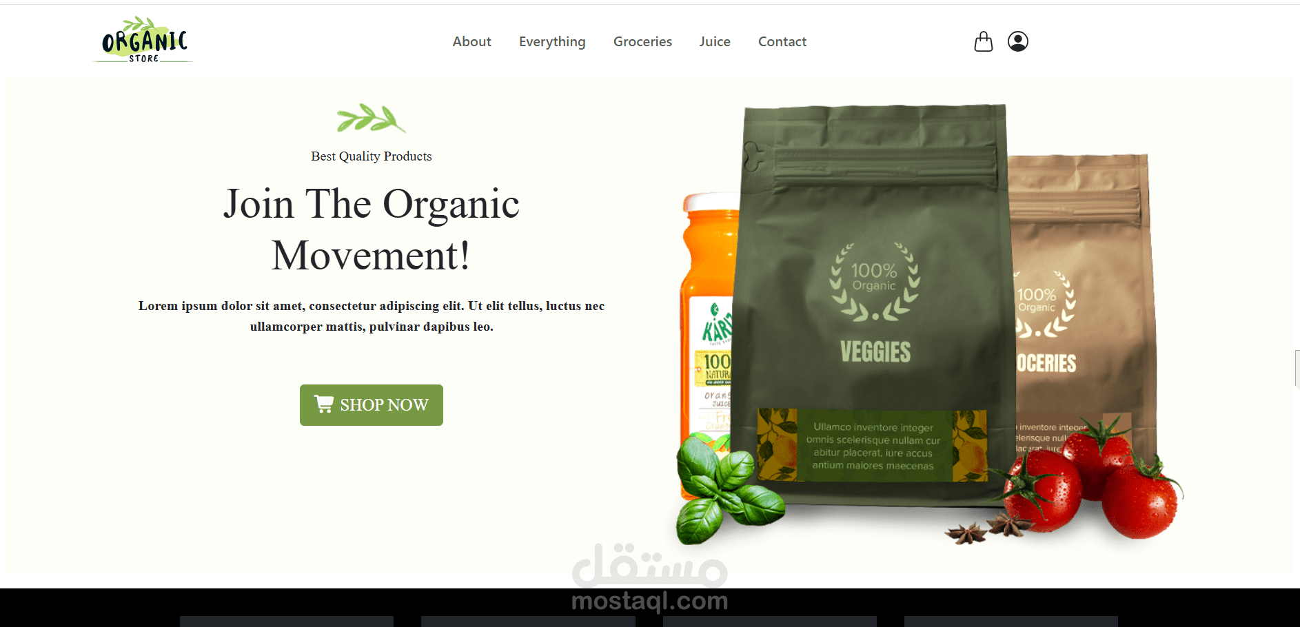 Organic Store – E-commerce Website for Organic Products