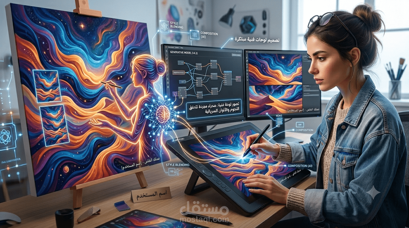 تصميم لوحات فنية بالذكاء الاصطناعي