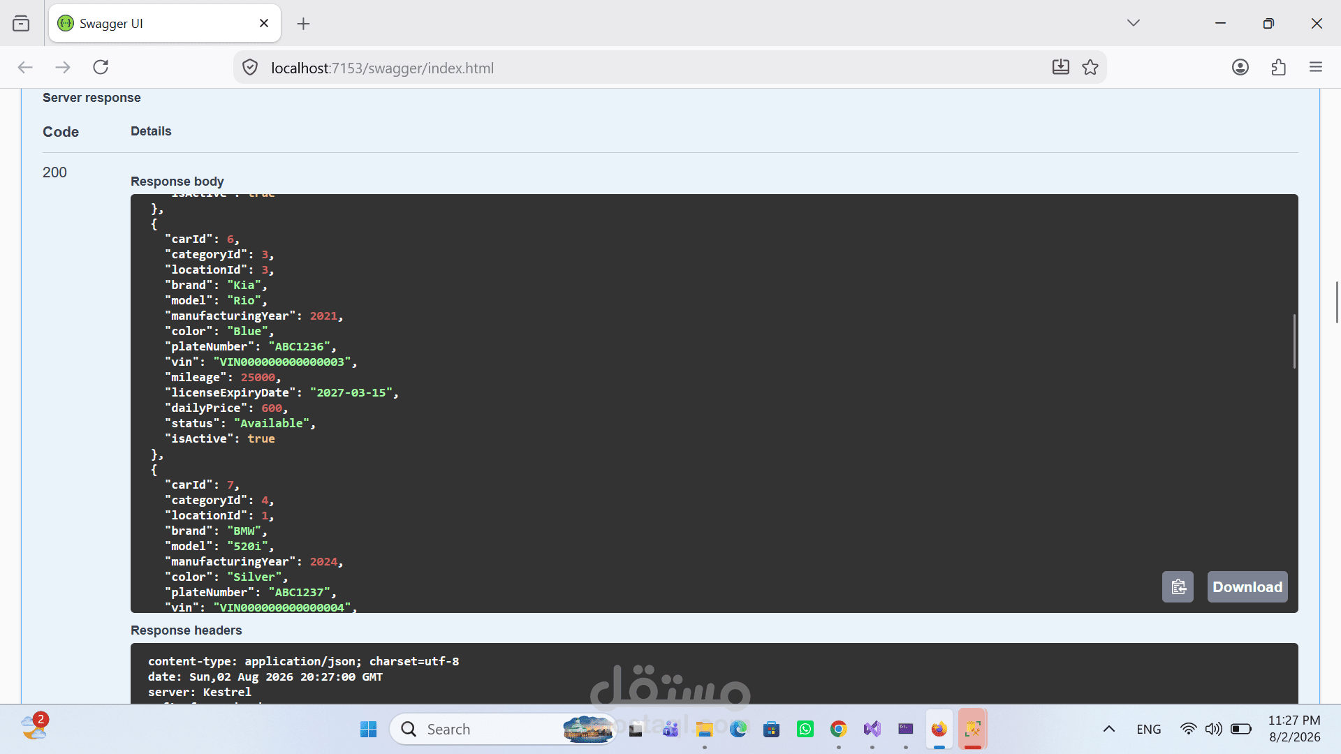 Car Rental Management System API