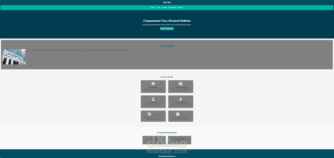 hospital home page