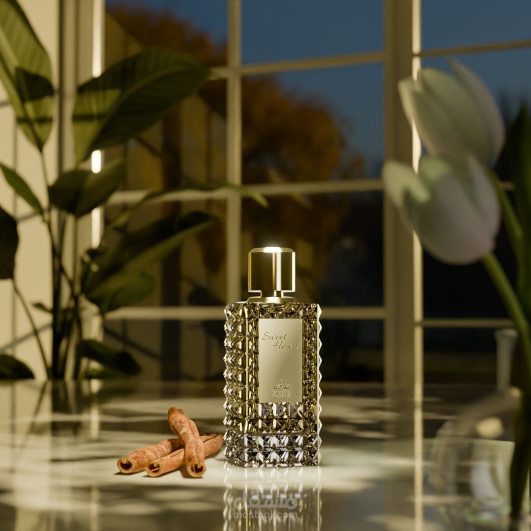 رندر سينمائي واقعي لمنتج عطر (3D Luxury Product Visualization)