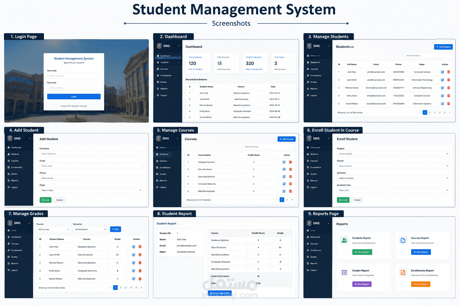 Student Management System (University Web Application)