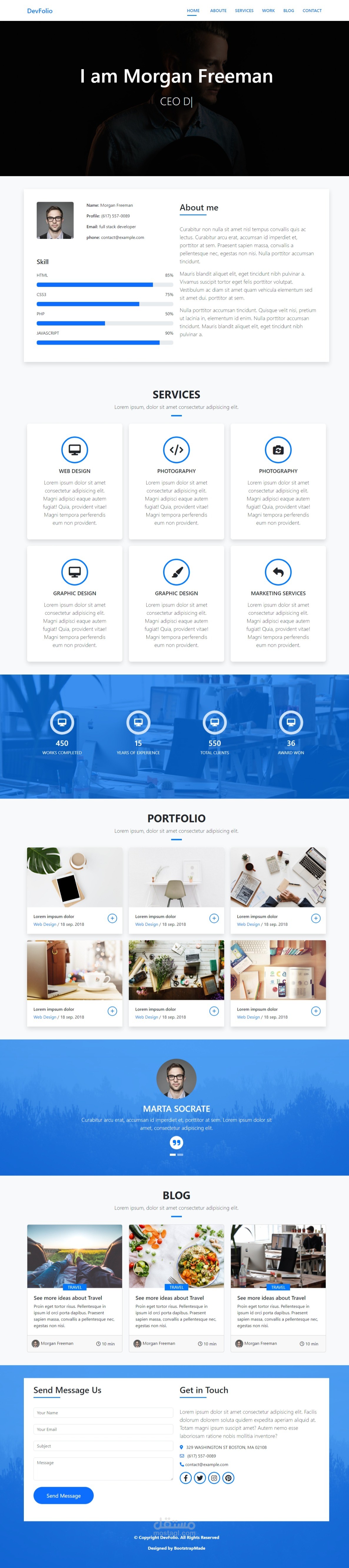 موقع شخصي / portfolio