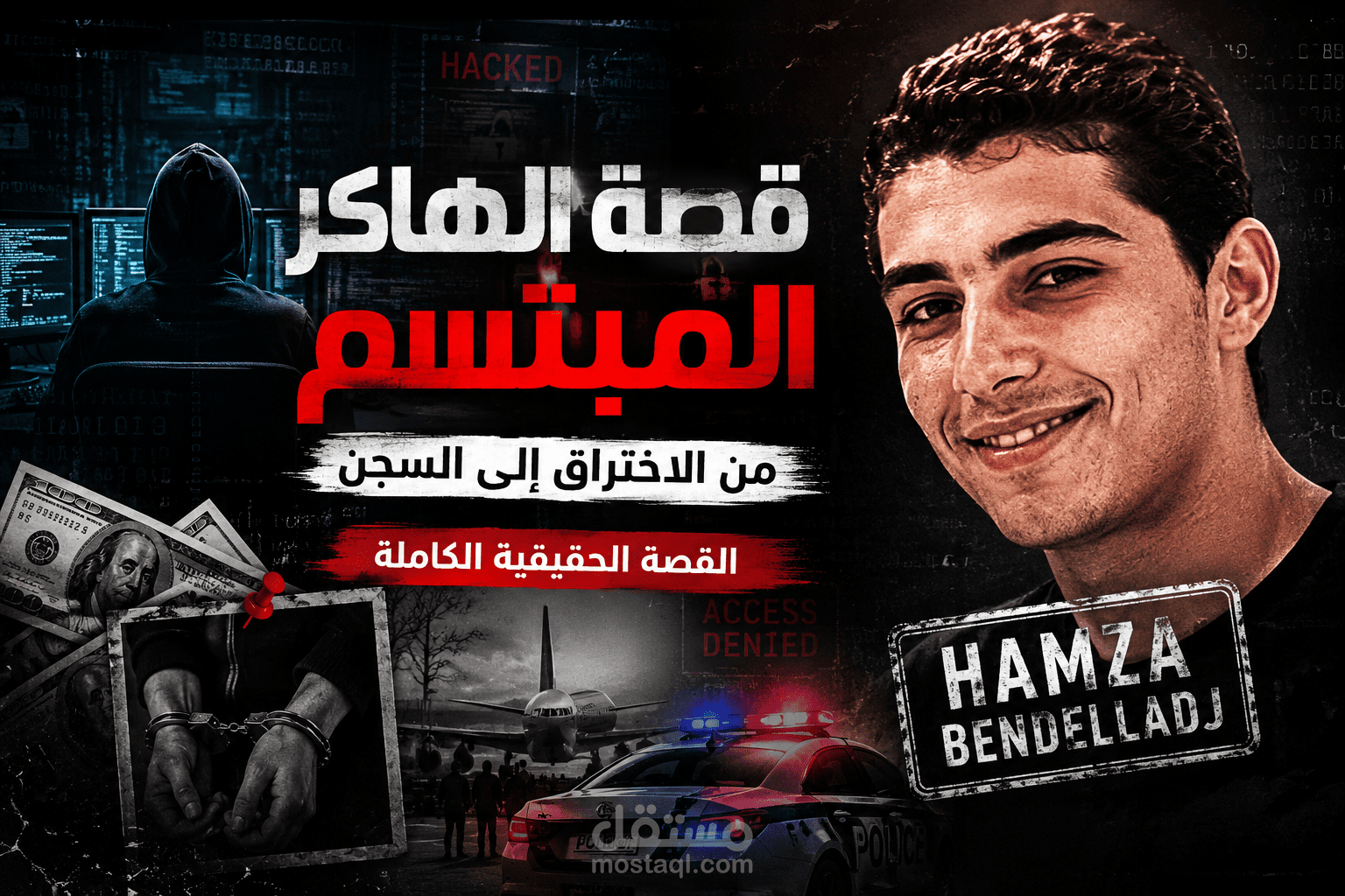 مونتاج فيديو قصصي وثائقي عن قصة هاكر شهير