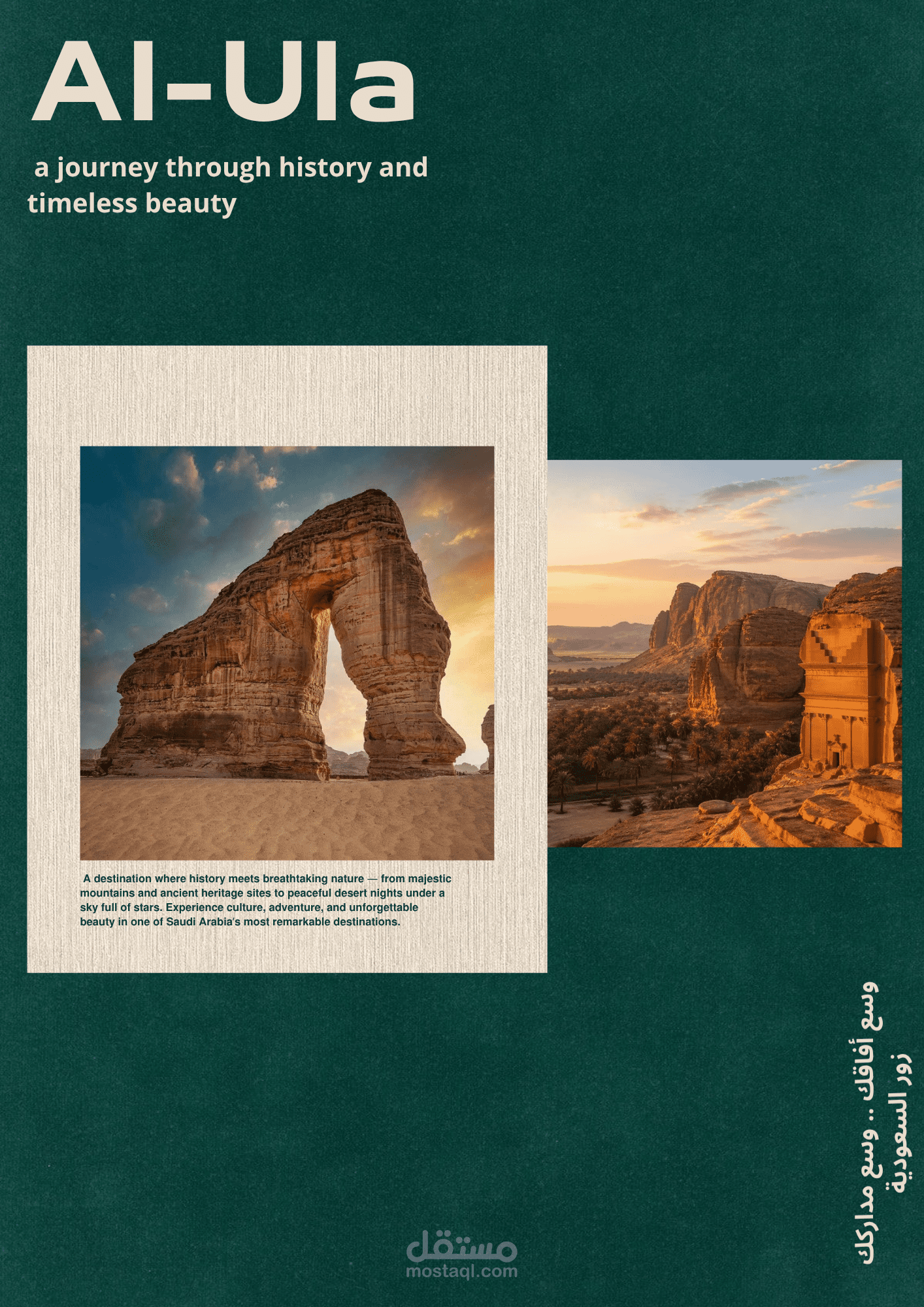 تصميم بروشور سياحي احترافي لمدينة العلا | AlUla