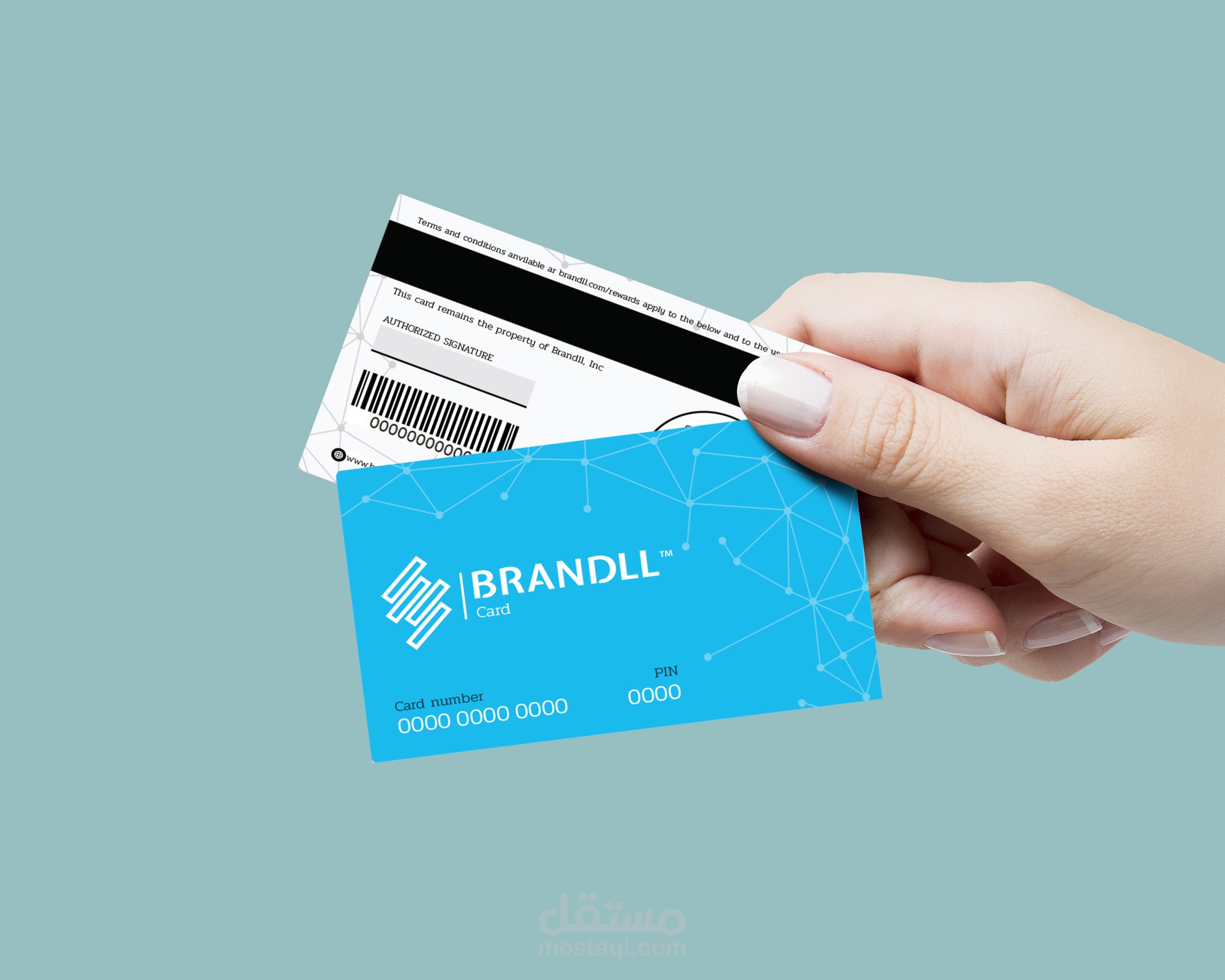 بطاقة اعمال شركة براندل البريطانية 1-- Business Card - BRANDLL
