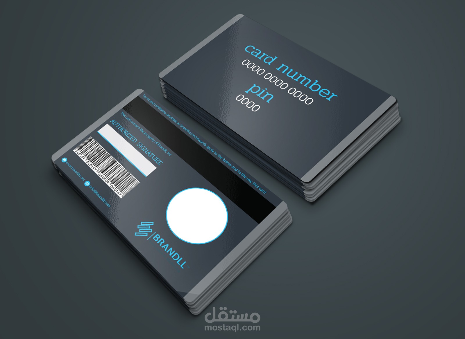 بطاقة اعمال شركة براندل البريطانية 2 -- Business Card - BRANDLL
