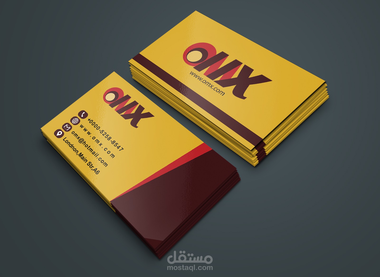 بطاقة اعمال شركة 2 Business Card - OMX