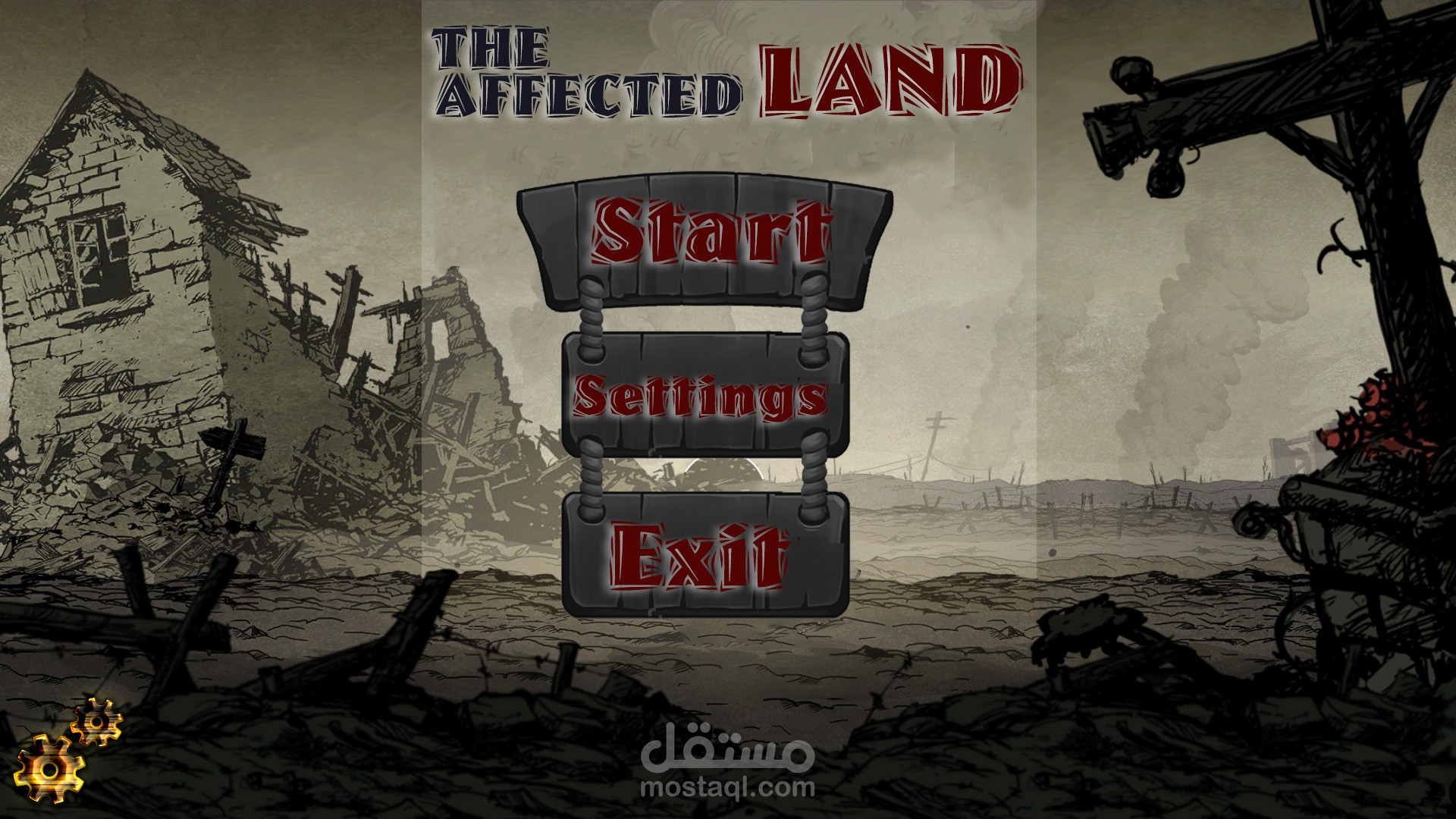 تصميم واجهات لعبة   UI.UX-Game the Affected Land