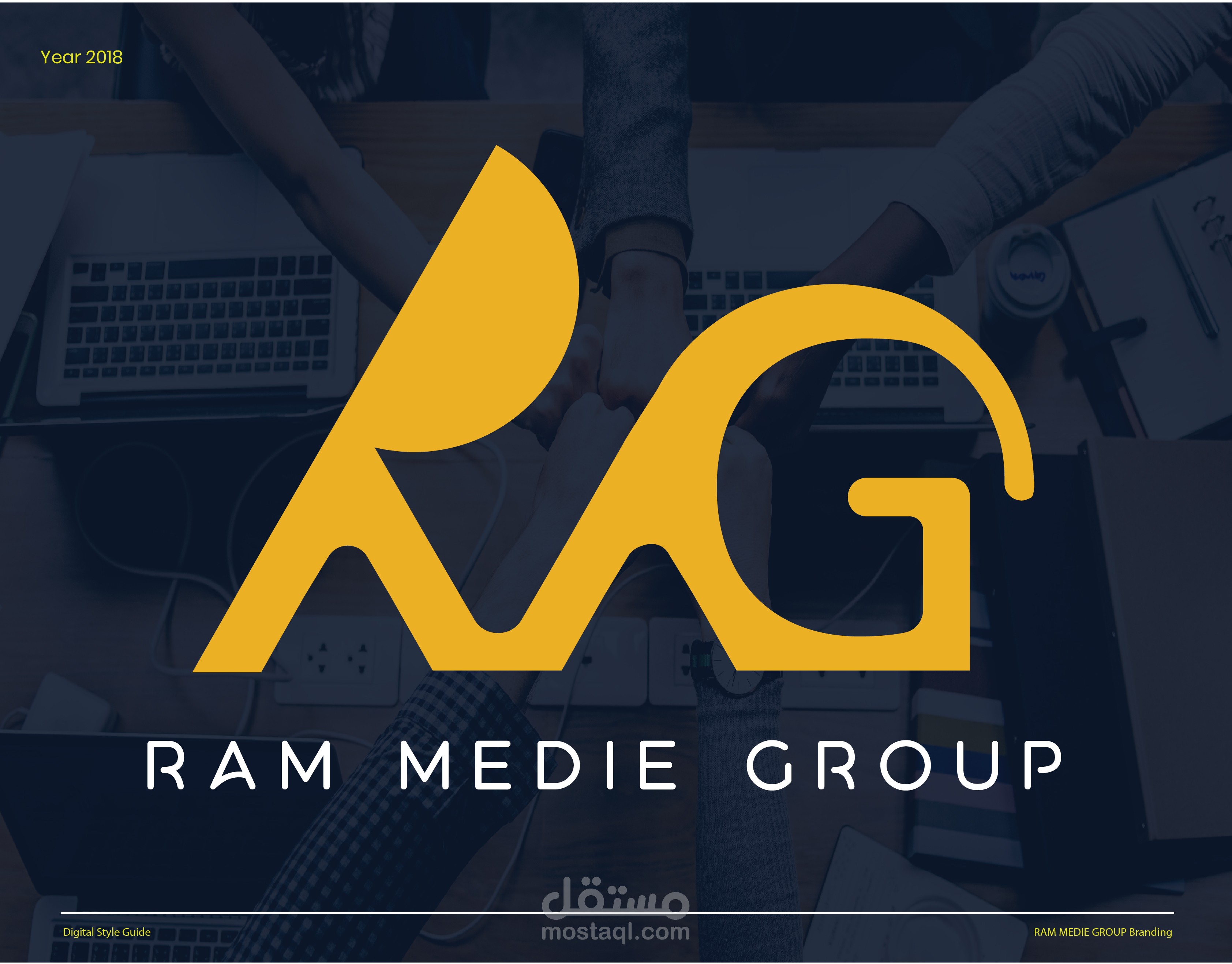 شعار + طريقة عرض لمجموعة شركات رام ميديا   LOGO  RAM MEDIE GROUP