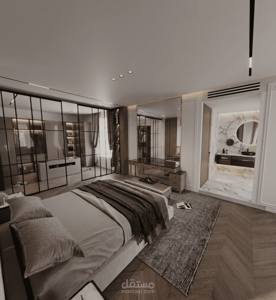 تصميم داخلي لجناح نوم ماستر