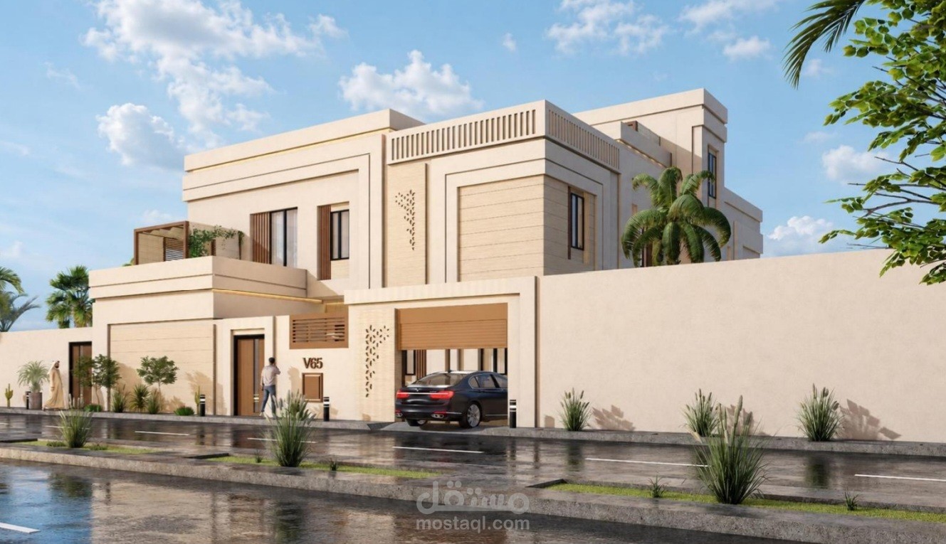 تصميم واجهات فيلا سكنية