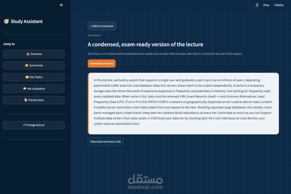 LectureMind – Fully Local AI Study Assistant Powered by RAG