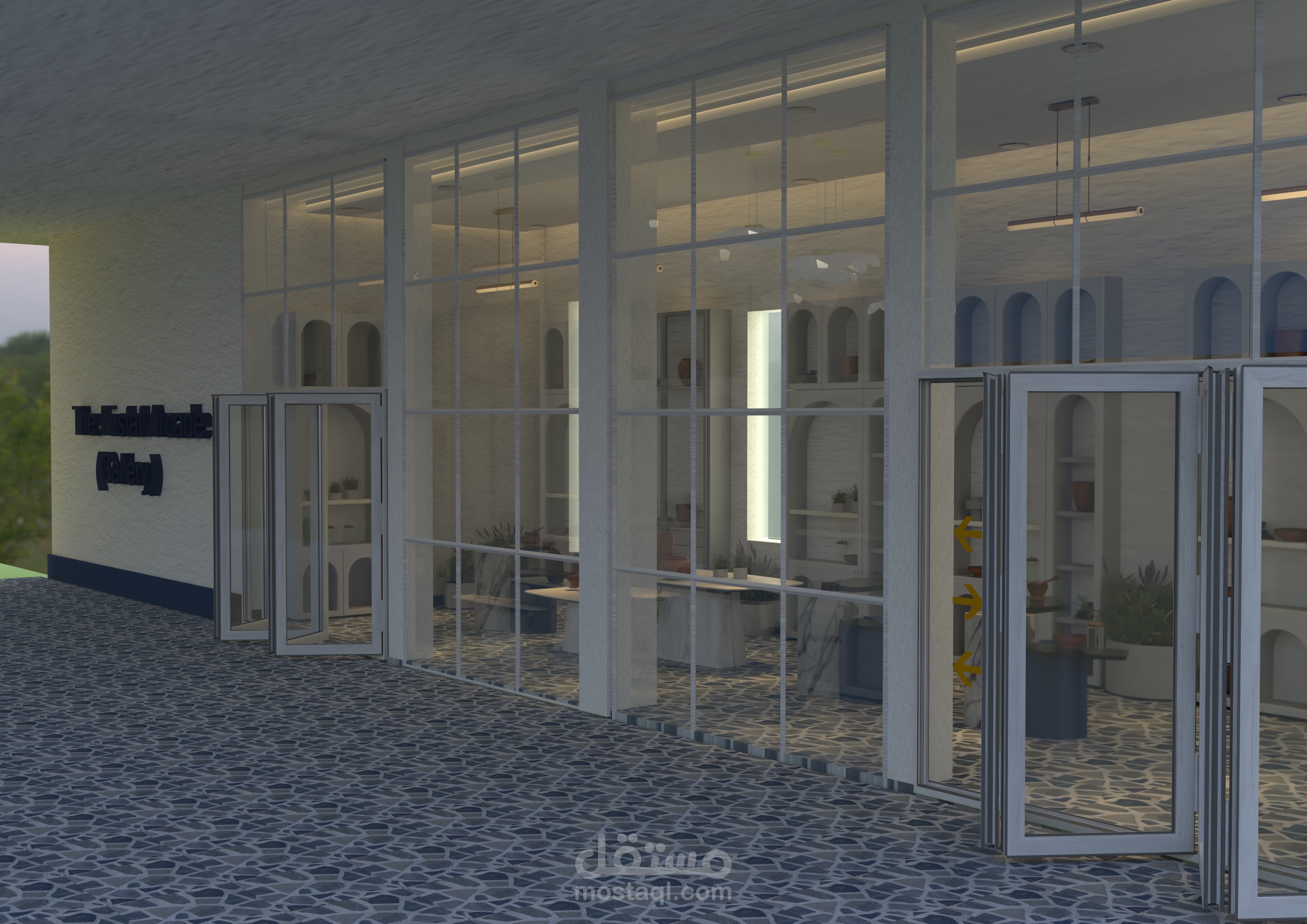 معرض للاواني الفخارية