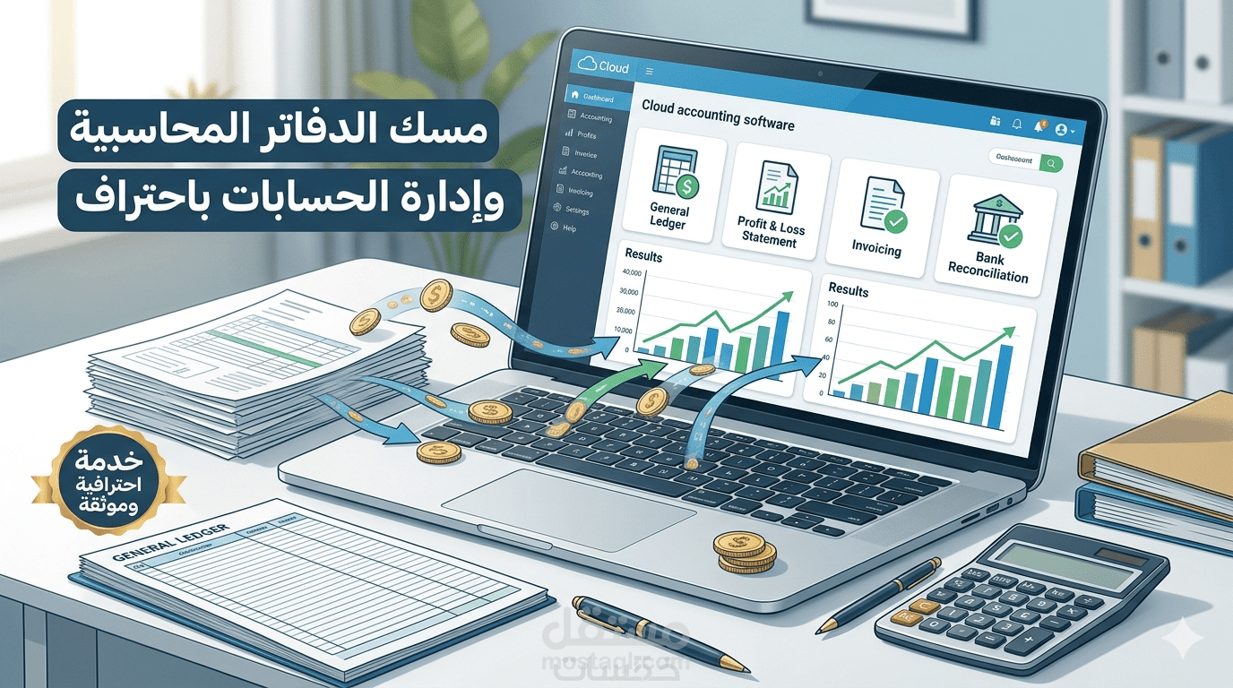 مسك الدفاتر المحاسبية وإدارة الحسابات باحتراف