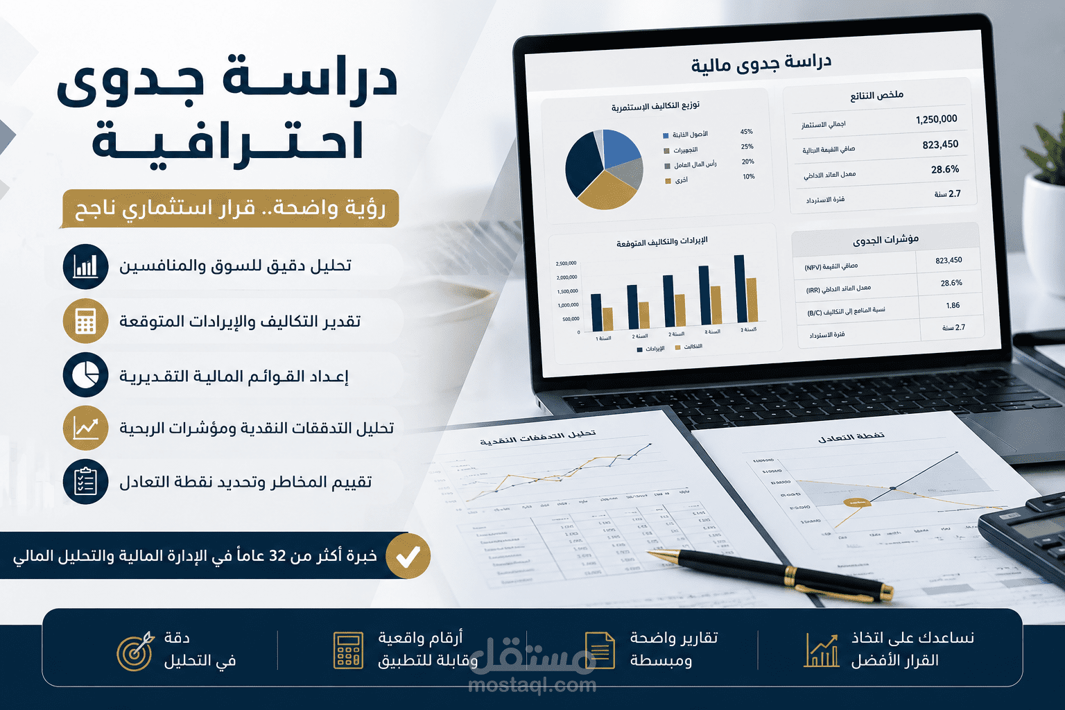 دراسة جدوى مالية لاتخاذ قرار استثماري ناجح