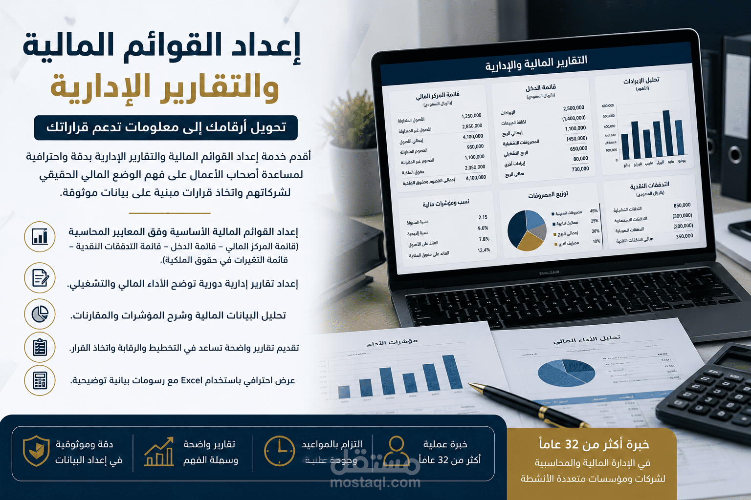 إعداد القوائم المالية والتقارير الإدارية