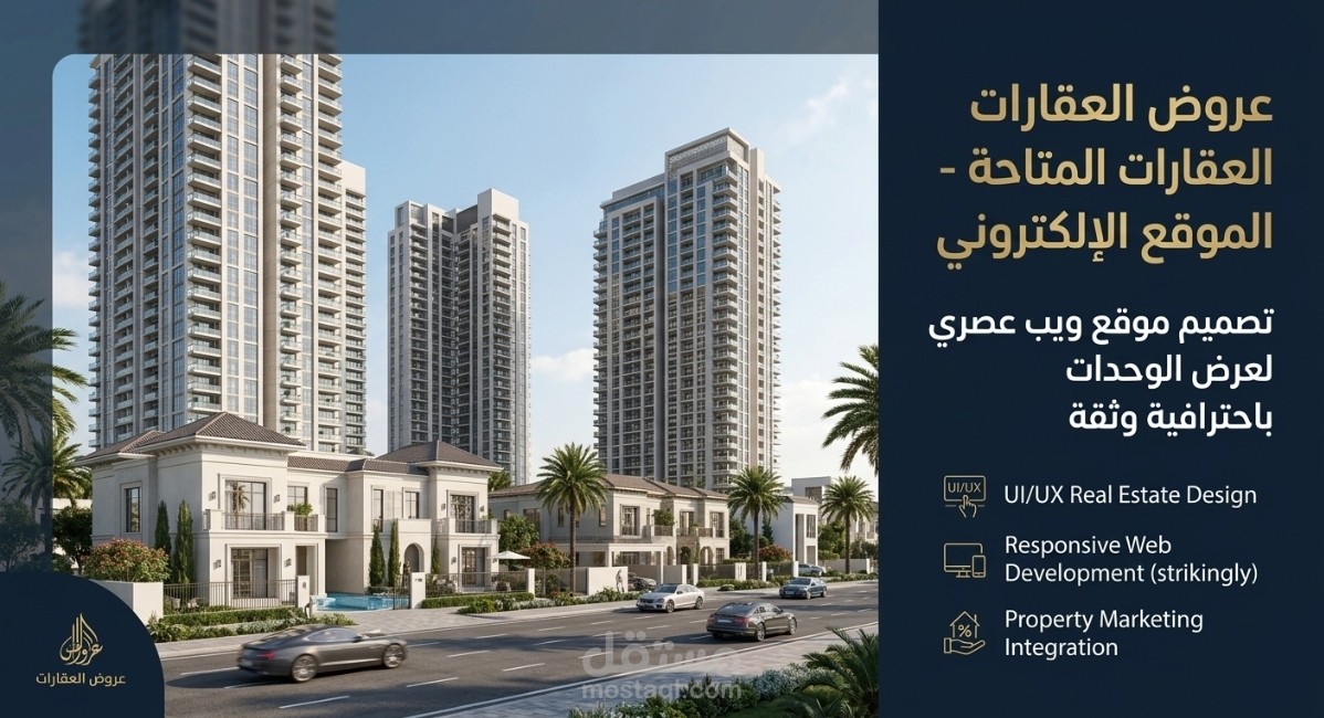 تصميم وتطوير موقع "عروض العقارات المتاحة"
