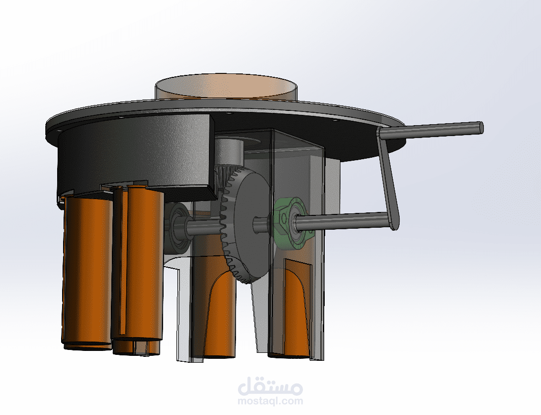 تصميم آلة فرز وعدّ العملات المعدنية باستخدام SolidWorks