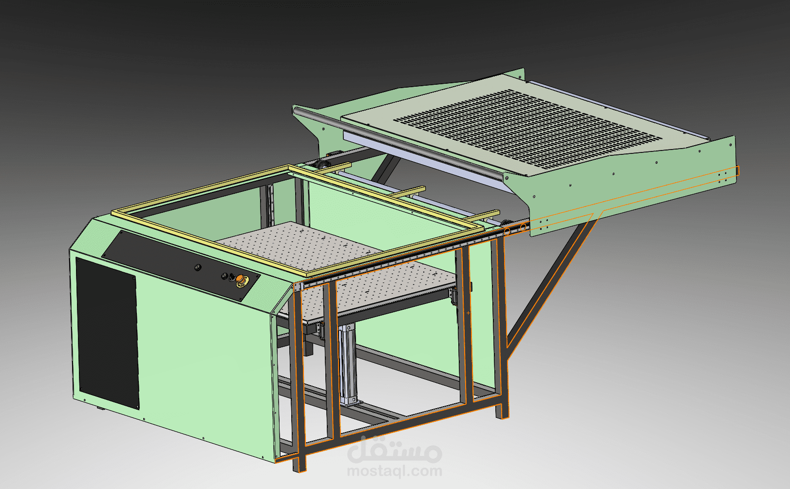 تصميم آلة التشكيل الحراري (Thermoforming Machine) باستخدام SolidWorks