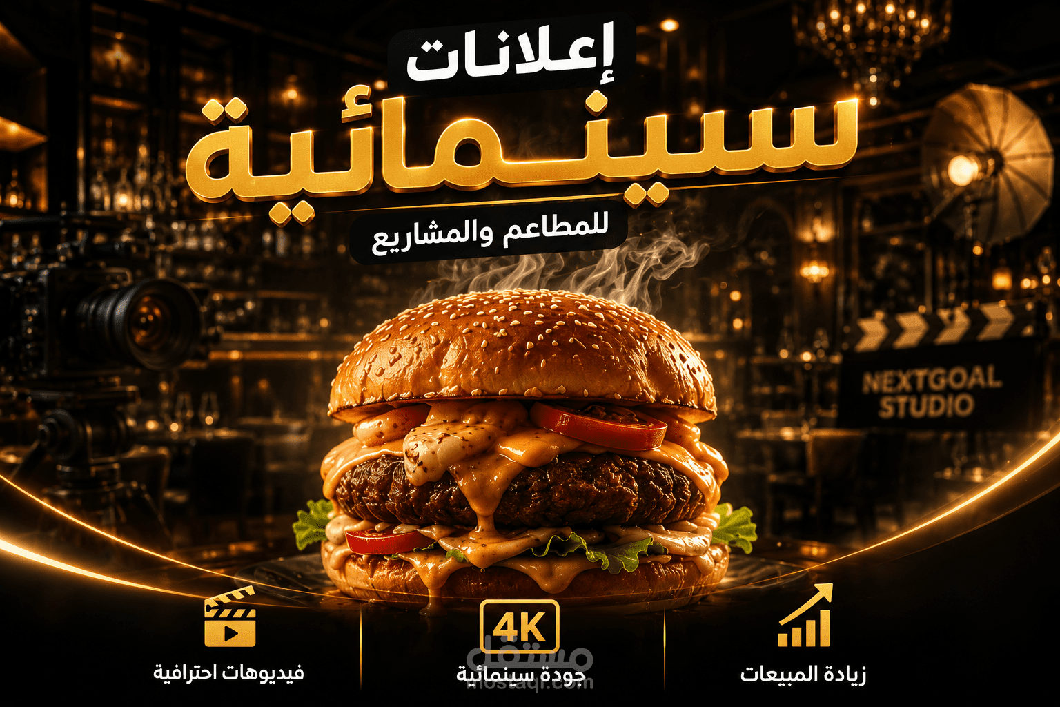 تصميم وإخراج فيديو إعلاني قوي لمطعم ثلاثي الأبعاد (3D)